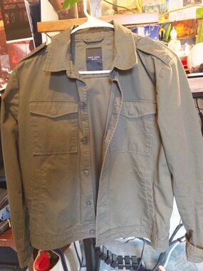New Look Men Olive Green Utility Shirt Jacket